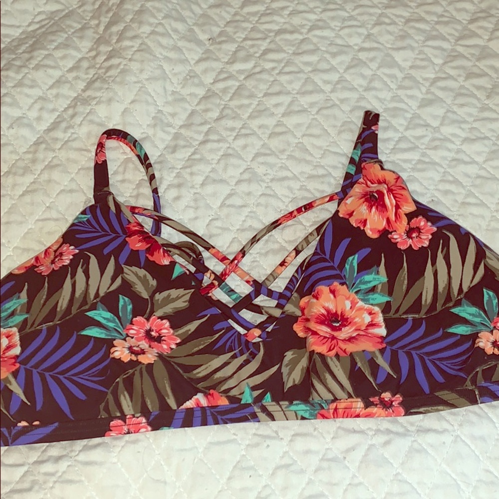 Floral swim top